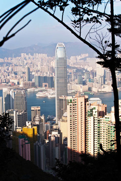 香港市從Victoria峰