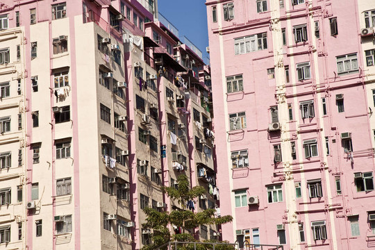 房屋“九龍鬧公寓空調(diào)外觀