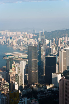 香港市從Victoria峰