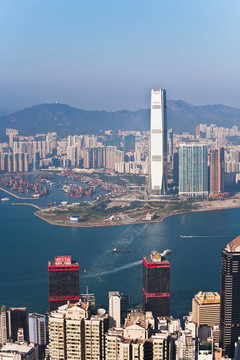 香港市從Victoria峰