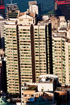 香港市從Victoria峰