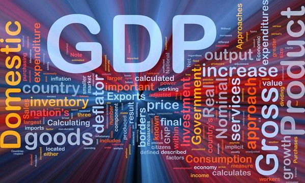 GDP經(jīng)濟背景概念熾熱