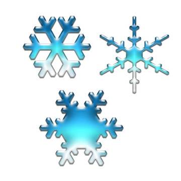藍(lán)色玻璃的雪花