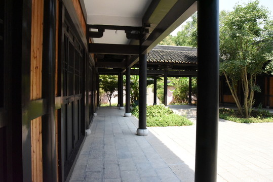 中式建筑 走廊