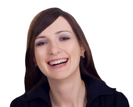 一個可愛的年輕女人的肖像