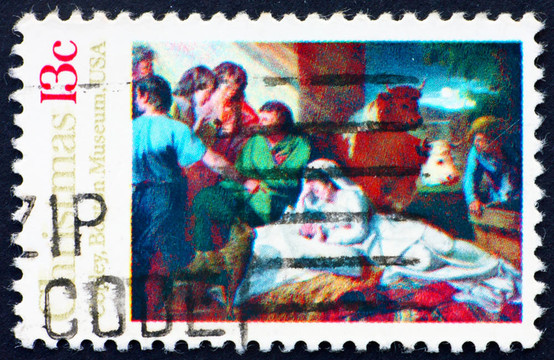美国圣诞邮票1976
