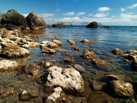 海面。烏克蘭；黑海海岸線