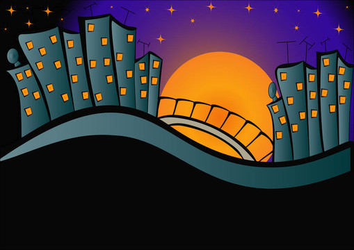 夜城背景燈