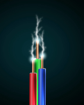 隨著電力sparkls電線