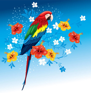 Parrot和熱帶花卉