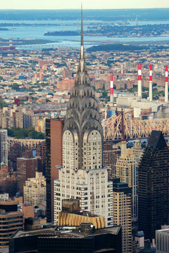 纽约市与克莱斯勒大厦鸟瞰图