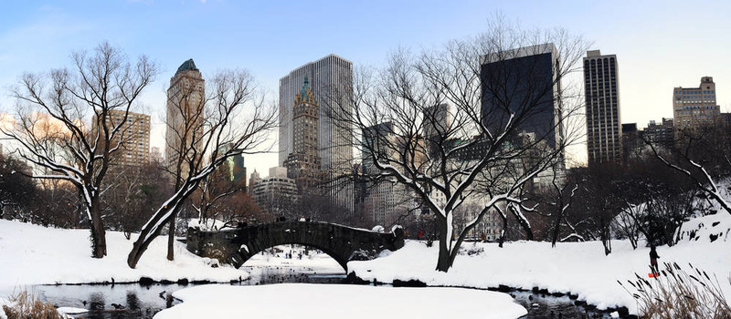 紐約市中央公園全景黃昏