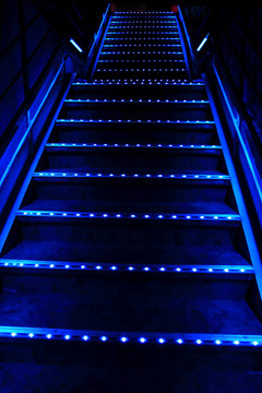 蓝色的楼梯