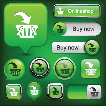 添加到購(gòu)物車詳細(xì)的現(xiàn)代按鈕。