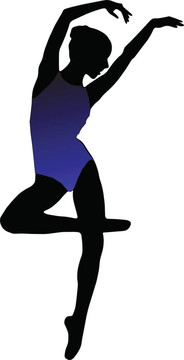舞蹈女孩收集silhou芭蕾