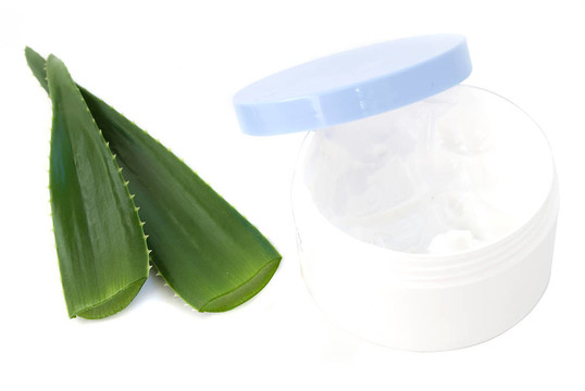 蘆薈葉和奶油