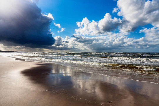 暴風(fēng)雨的海洋海景