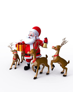 Santa和他的馴鹿