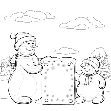snowmens符號；輪廓