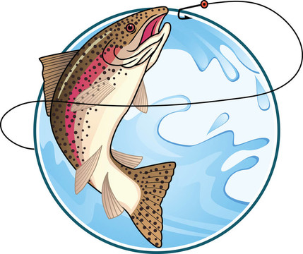 鱒魚向量