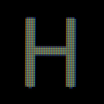 關閉一個大寫字母H
