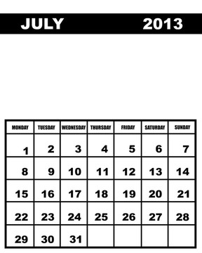公歷七月2013