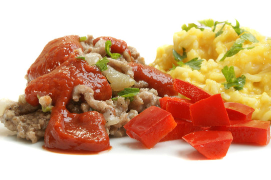 肉末番茄醬和黃姜飯