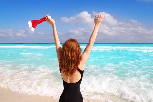圣誕婦女旅游圣誕加勒比度假