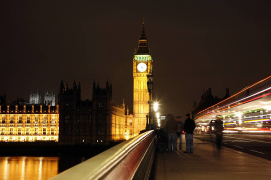 Westminster宮殿晚上