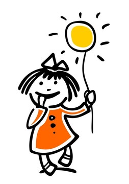 女孩和太陽