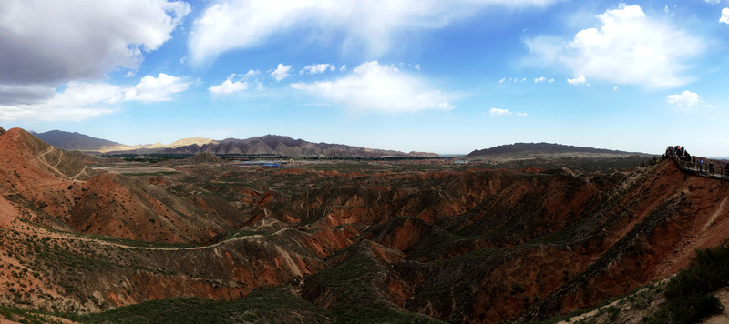 丹霞 山巒 地貌 全景 大圖