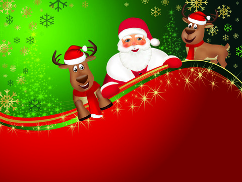 Santa和鹿