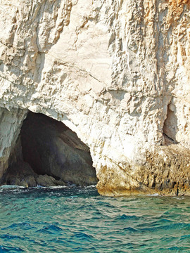神奇的藍洞在Zakinthos