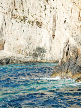 神奇的藍洞在Zakinthos