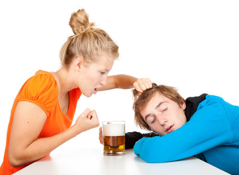 酗酒與酗酒男人和女友的問題