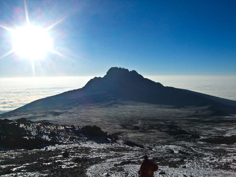 乞力馬扎羅國(guó)家公園；非洲最高的山（5892m）；通過作物。