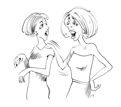 兩個女人交談