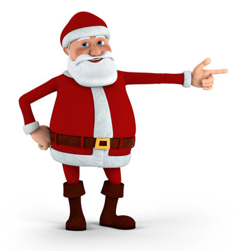 Santa指著