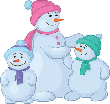 snowmens母親和兒童