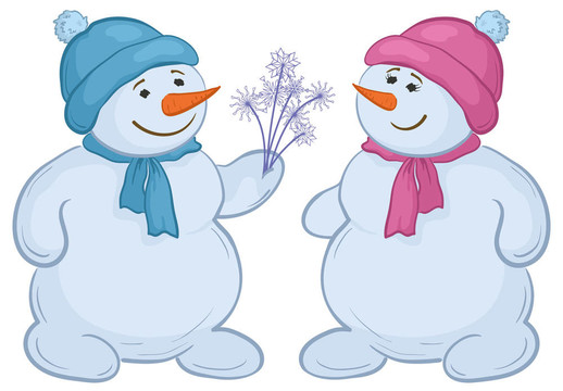 雪白的花朵snowmens