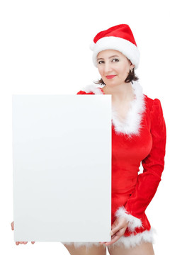 服裝Santa的一個(gè)女孩