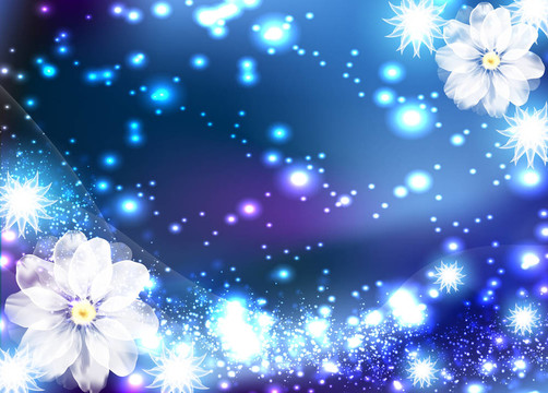 淡藍(lán)色背景花
