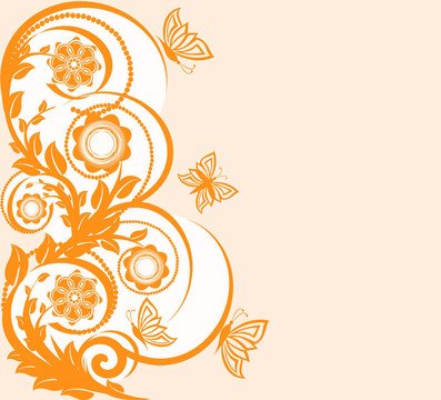 蝴蝶花背景插圖。