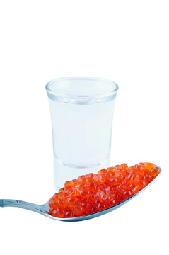 俄羅斯伏特加和紅魚(yú)子醬
