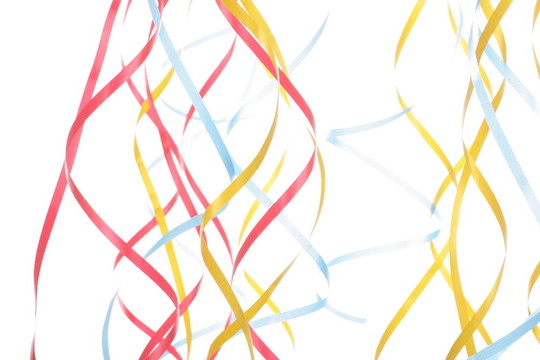 慶祝閃亮的紅；綠島和黃顏色白色