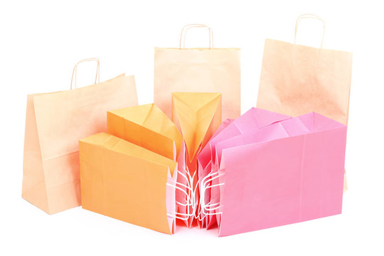 購(gòu)物紅色生態(tài)禮品袋隔離
