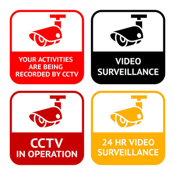 CCTV圖像；視頻監(jiān)控；設置標志的安全攝像機