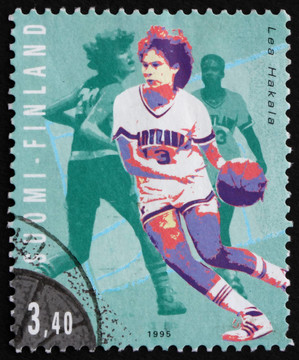 郵票芬蘭1995李hakala；籃球
