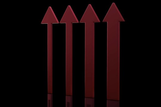 黑色箭頭。指出