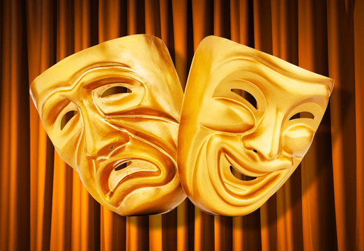帶面具的戲劇表演概念